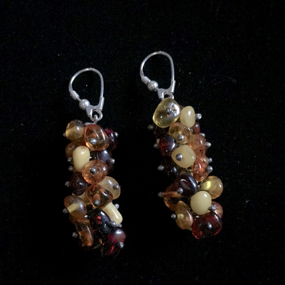 Baltic Amber and 925 earrings